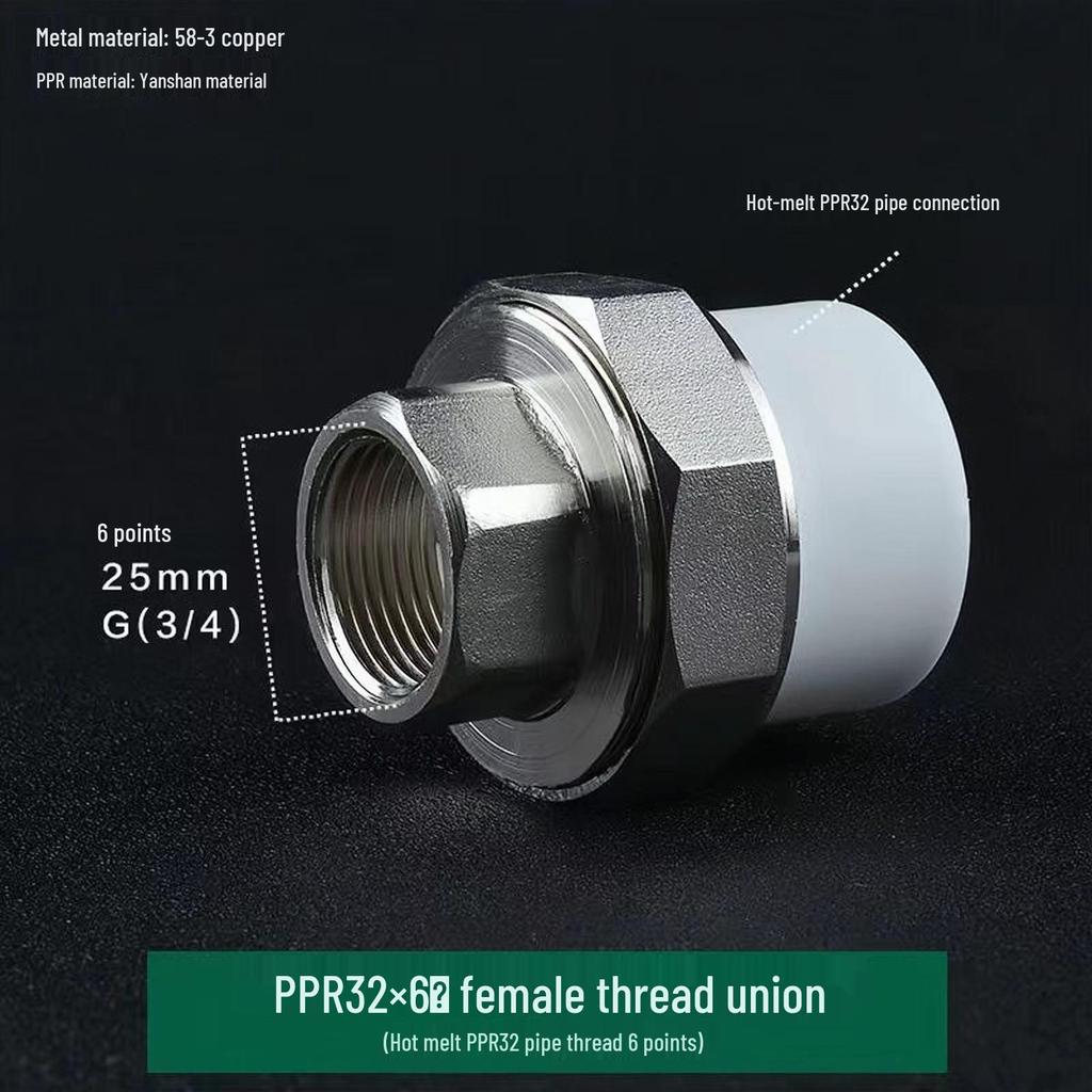 PPR Медно-чугунная муфта, внутренняя и наружная резьба, 20-110 мм, двухсторонняя PPR чугунная муфта