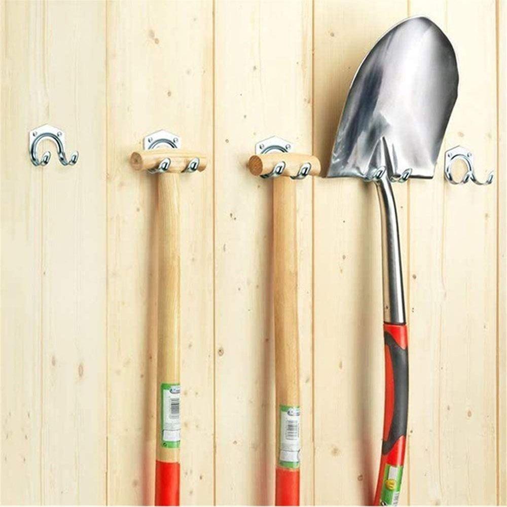 10Pcs Durable Tool Storage Hooks Easy Install Hose Storage Hook Garden Metal Hooks Shed Organizer