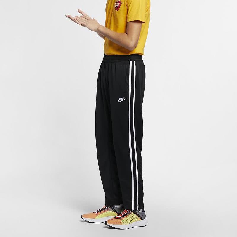 Nike Вязаные джоггеры с боковой полосой и манжетами на молнии, мужские брюки, черные AR2247-010