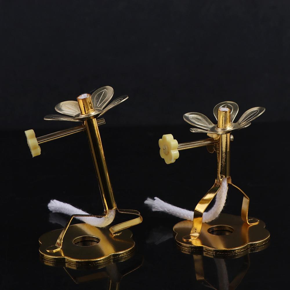 Stable Durable Brass Lotus Oil Lamp With Wick Wick Holder Wick Base Wick Stand Buddha Supplies