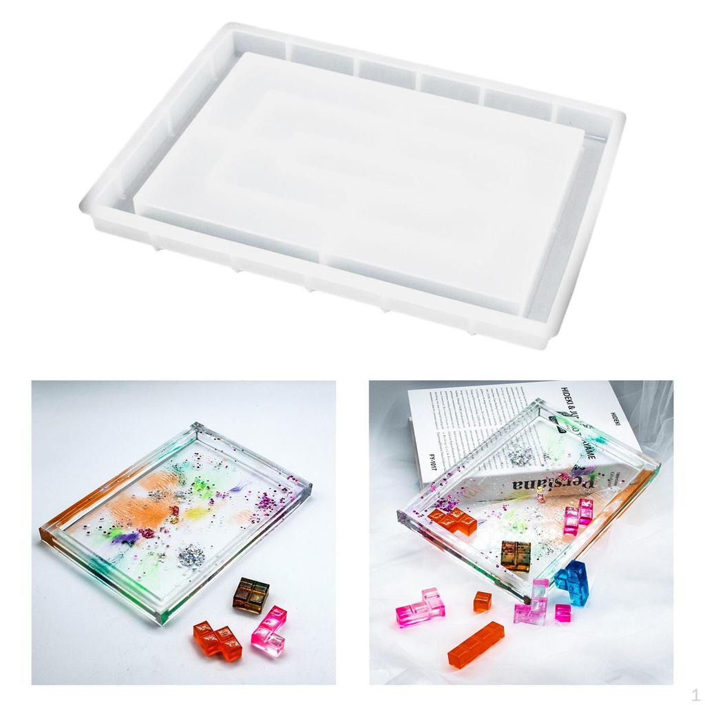 Креативный поднос-куб из смолы - Уникальная форма для рукоделия и организации
