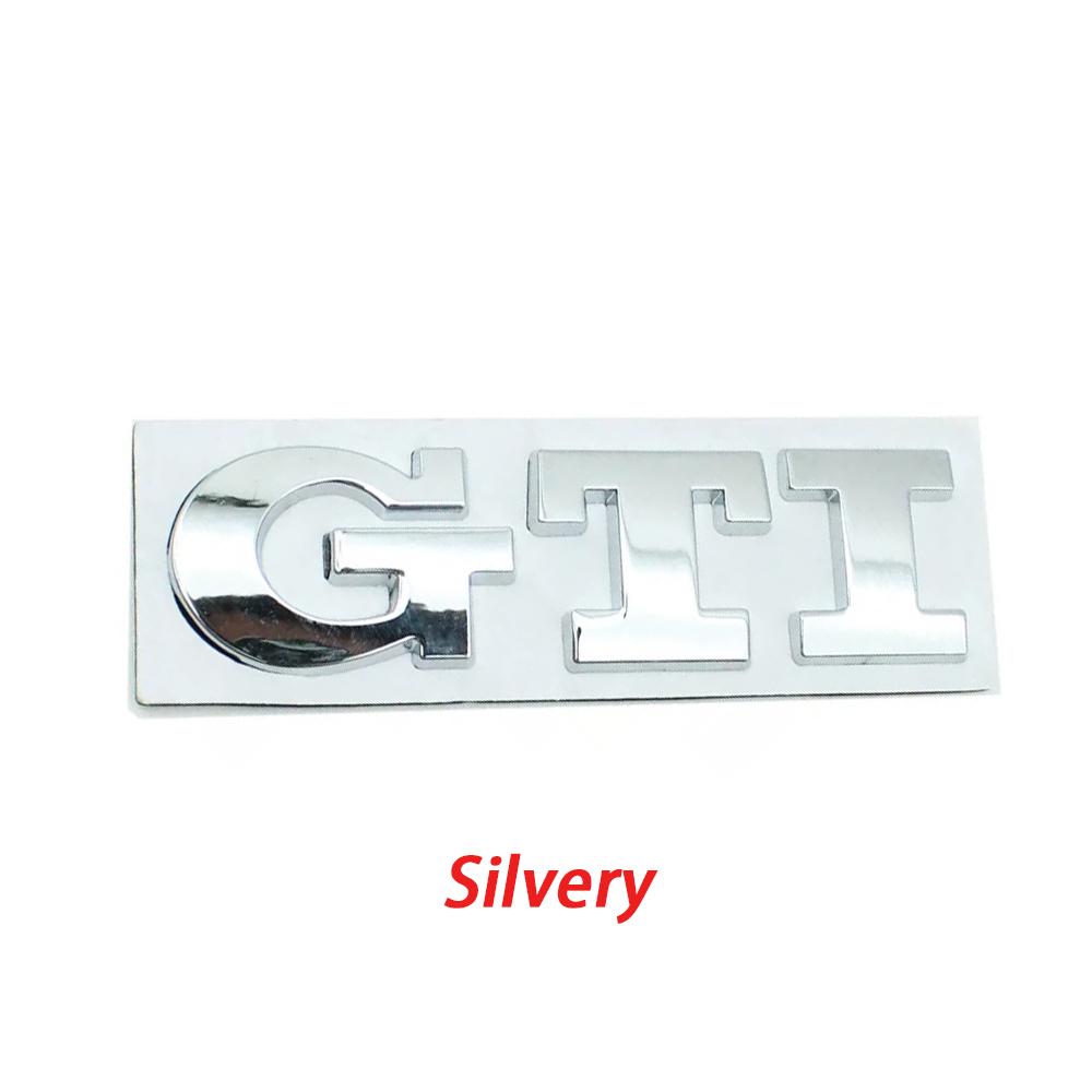 YKPSC1 GTI 3D Metal 1pcs GTI Logo Car Rear Trunk Emblem Side Sticker for VW Golf5 6 7 8 Polo Jetta Tiguan Passat T-Roc MK2 MK5 MK7