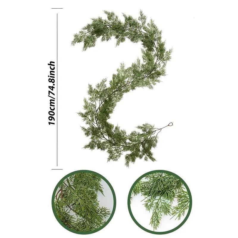 Искусственное моделирование зеленого растения Feel Software Dragon Cypress Leaf Ratan, рождественское декоративное украшение для подвесного стола на дверь