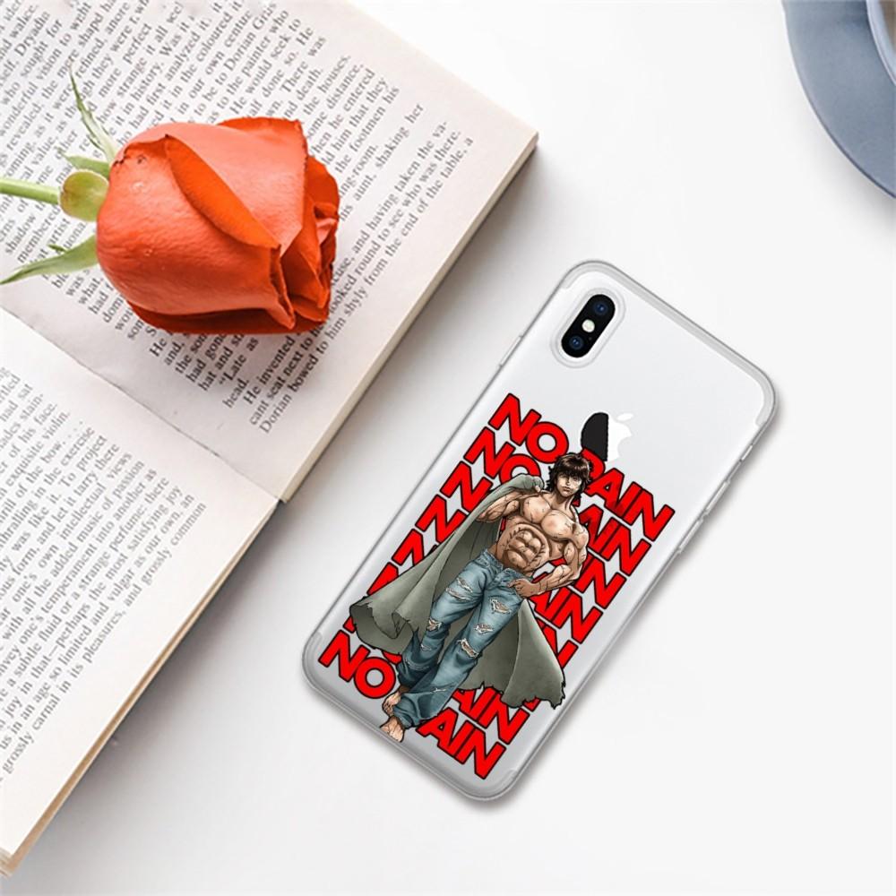 Япония Аниме Баки Чехол для телефона Для iPhone 15 14 13 12 11 Pro Max Mini X Xs XR 6 7 8 Plus SE 2020 Прозрачный чехол
