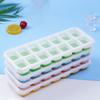 14-Hole Silicone Ice Tray With Lid Square Box Auxiliary Food Puree Jelly Mold Bar Kitchen Tool Cocktail Silicone Ice Cube Mold