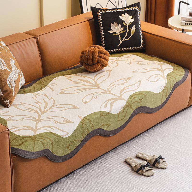 Summer American Country Style Special-Shaped Sofa Cushion Irregular Four Seasons Universal Non-Slip Linen-like Cover Cover Cloth