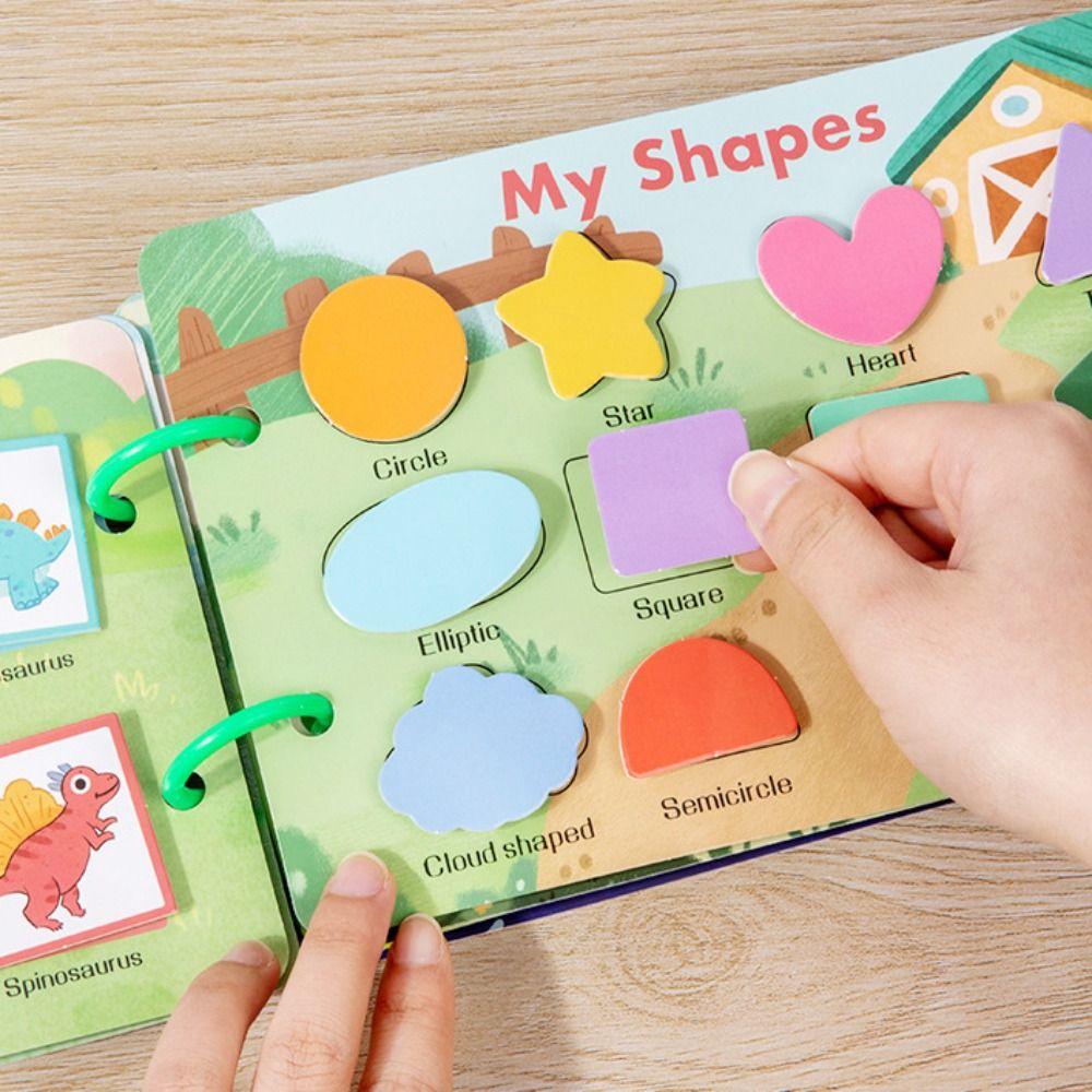 Классификация по цветам Монтессори Тихая Развивающая Книга Книга наклеек для цифровой классификации Малыши