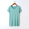 Модальные пижамы Женские летние новые ночные рубашки V-образный вырез короткий рукав простые женские пижамы для дома повседневная домашняя одежда