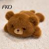 Fluffy Car Dashboard Toy Plush Magnetic Ornament, 15cm Soft Stuffed Animal Decor for Center Console Dashboard, Rearview Mirror, Refrigerator,