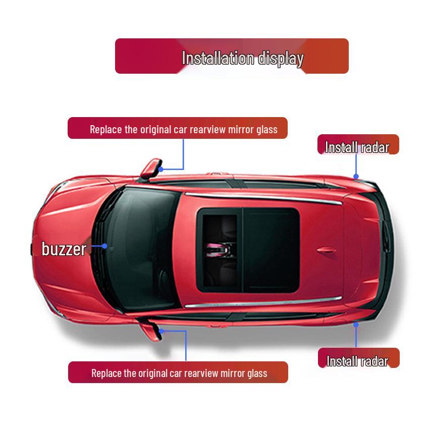 Зеркало заднего вида Система предупреждения о слепых зонах и сходе с полосы для Toyota Corolla, RAV4, Levin, Camry