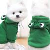 Cat Hoodies Small Cats Dogs Cute Frog Shaped French Bulldog Puppy Soft Warm Fleece Costume Chihuahua Autumn Winter Sweatshirts