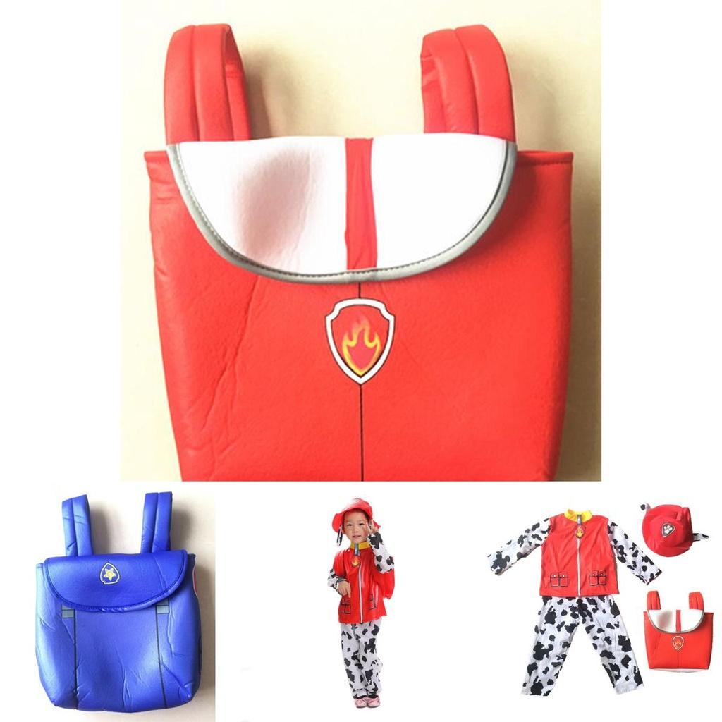 High-quality Material Paw Patrol Kids Cosplay Costume With Matching Hat And Bag