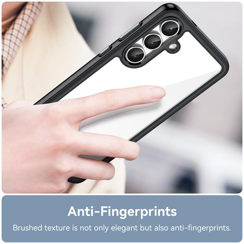 Чехол для Samsung Galaxy S25 FE Чехол для Samsung Galaxy S25 FE ТПУ Прозрачный ПК + Силиконовый Ударопрочный Противоскользящий Защитный Чехол для Телефона