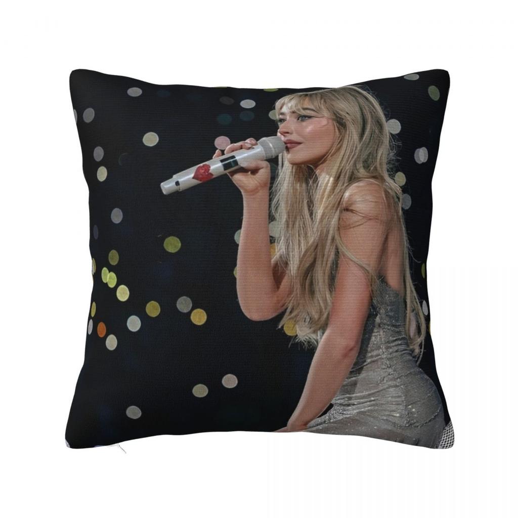 Singer Sabrina Carpenter Pillowcase Polyester Cushion Cover Decorative Pop Music Throw Pillow Case Cover Home Dropshipping 18'