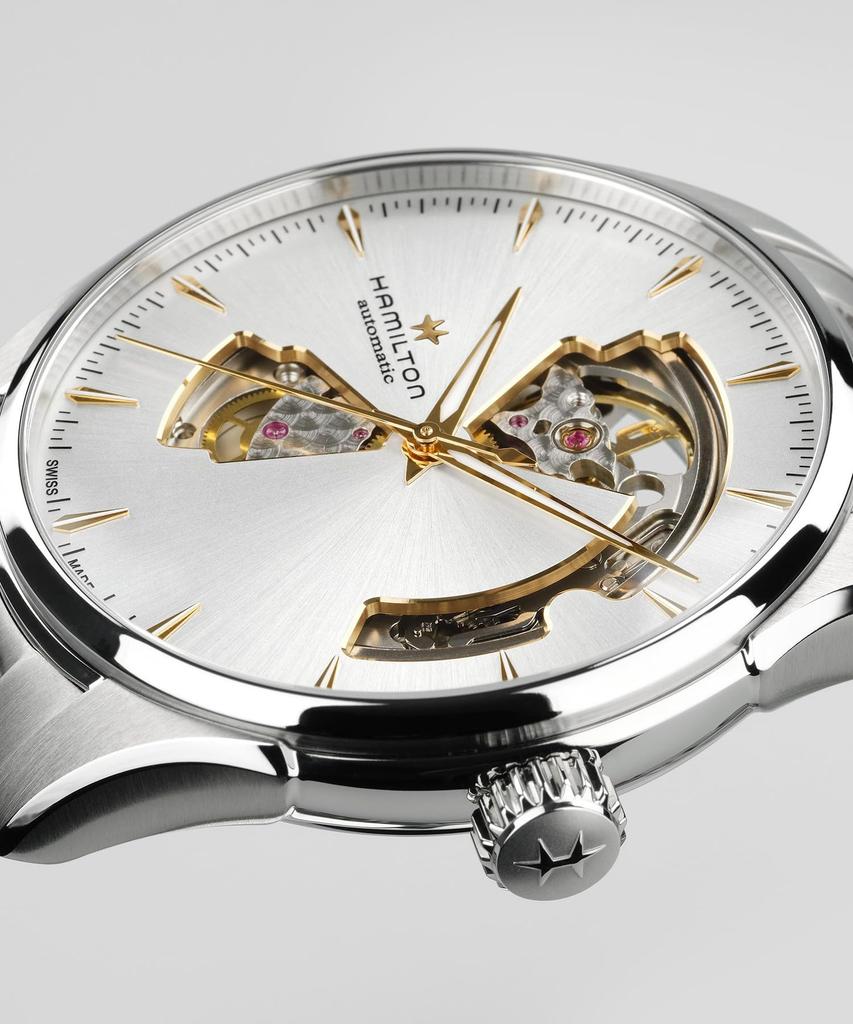 Часы HAMILTON, стандартная гарантия Jazzmaster Skeleton, механические, с автоматическим заводом H32675151, импортные, Gent [Hamilton] [обычный продукт]