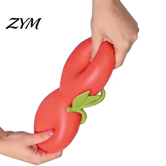 Stretchy Cherry Squeeze Toy Double Stress Relief Toy, Soft Fake Hand Relaxation Flour Filling Sensory Fidget for