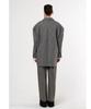 Greedilous Grey Check Oversized Shoulder Coat