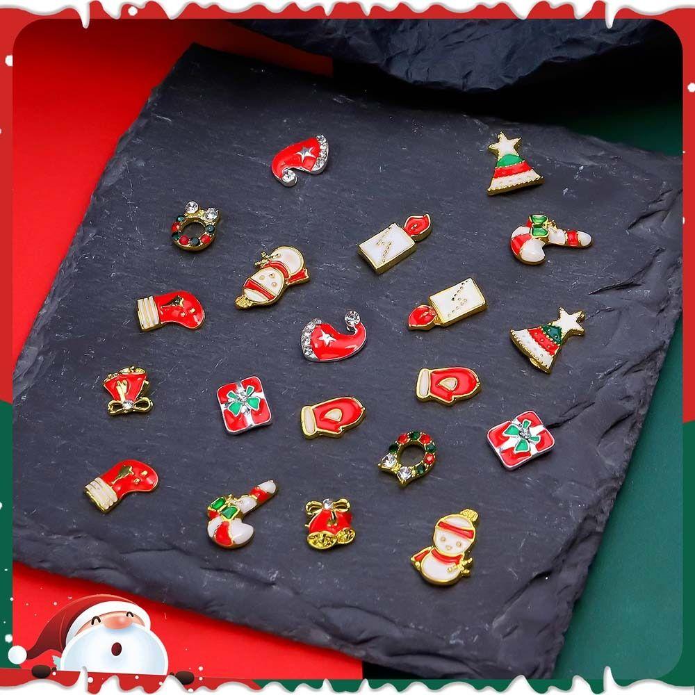 20Pcs/set Nail Supplies Christmas Nail Decorations Christmas Nail Accessories Manicurist