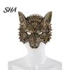 Outdoor Photo Wolf Mask 3D Head Mask, High Elastic Lightweight Comfortable Werewolf Flexible Cushioning Costume with Adjustable Strap for Halloween
