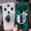 For OPPO Find X9 Ultra Case Soft Plating brick inlaid pearl butterfly makeup mirror Smooth Electroplated For OPPO Find X9S Back Cover