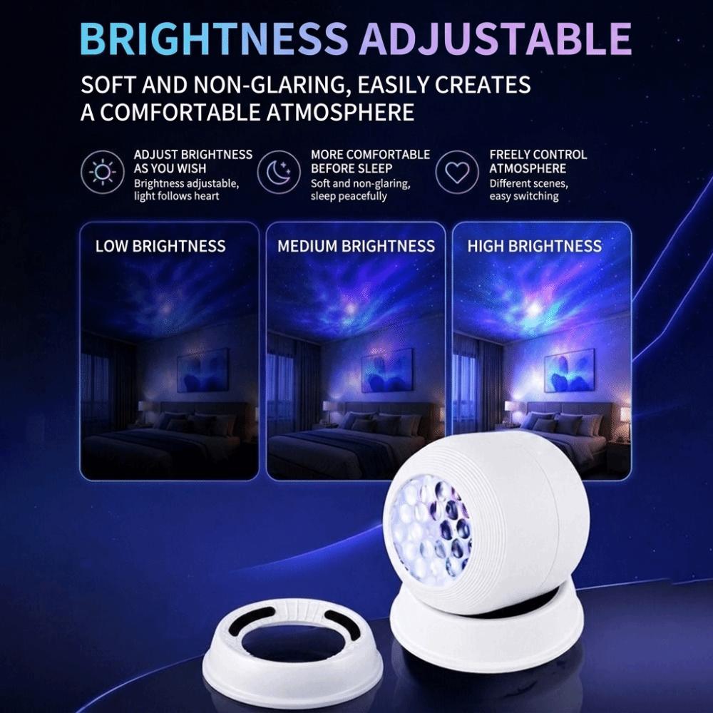 360 Degree Rotating Projection Night Light USB Powered Ocean Projector Lamp Kids Room Decor