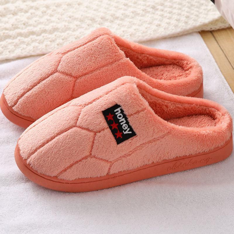 Тапочки унисекс из хлопка - зимняя домашняя нескользящая меховая обувь для мужчин и женщин