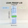 1PC Simple Green Lucky Clover Bar 750ml Color Plastic Sports Water Bottle Leakproof Flip Straw Lid Suitable for Sports Office Home Use