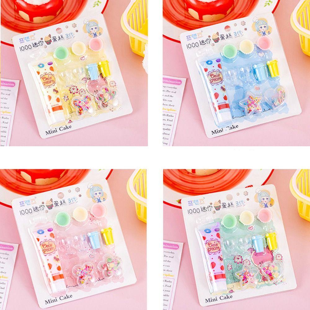 DIY Ice Cream Dessert Making Simulation Cream Play House Toy Mini Cake Model Decoration