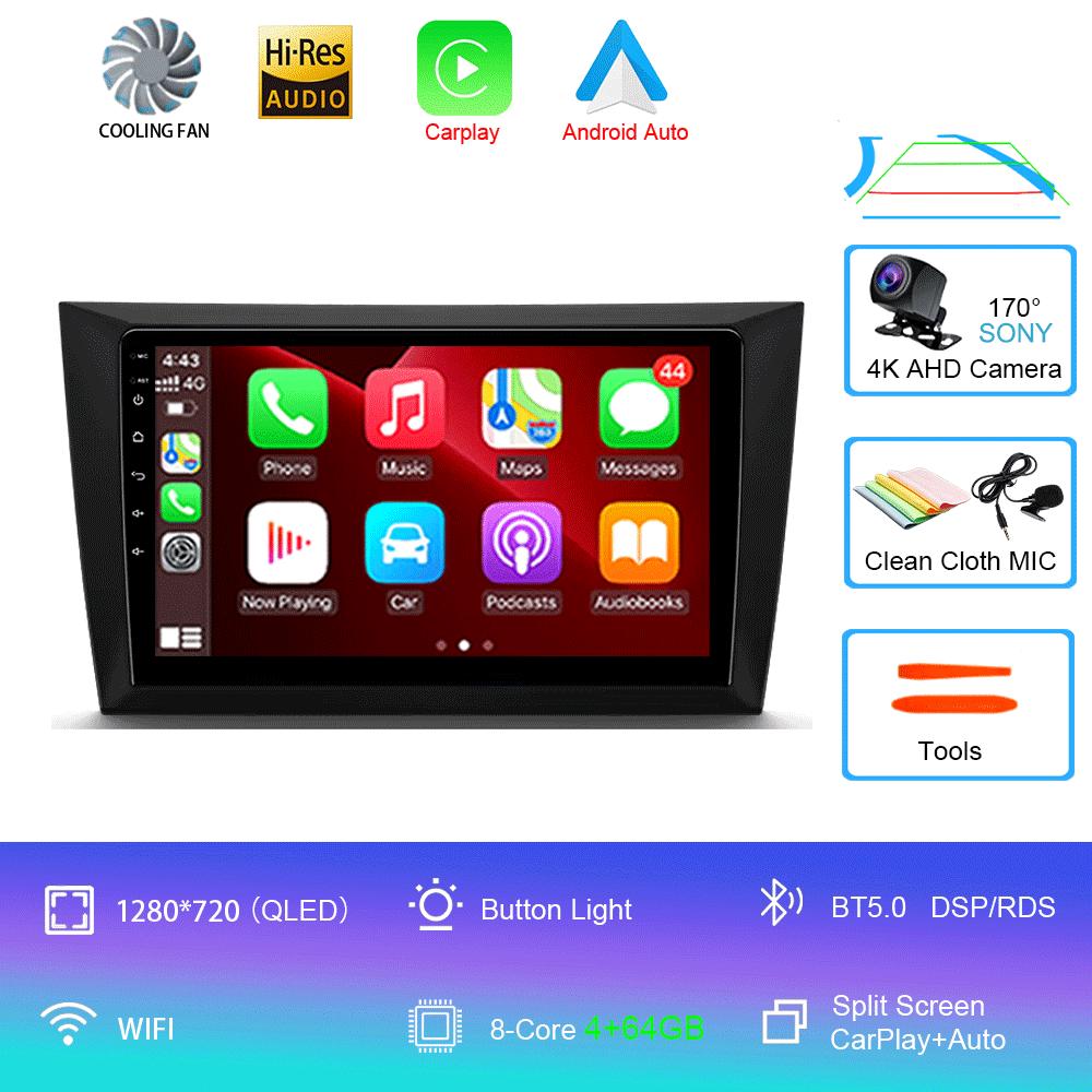 Для Volkswagen VW Golf 6 2008 - 2016 Автомобильное радио Android 14 Carplay Auto 4G+WIFI Мультимедийный видеоплеер GPS-навигация DSP Stereo