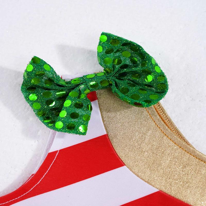 Детская стильная танцевальная одежда для девочек, сетчатое платье-пачка для выступления на сцене, Рождественский карнавал, косплей