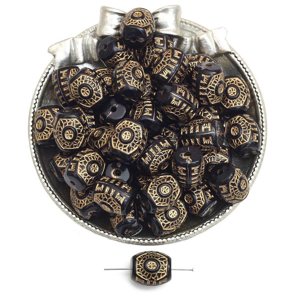 Бусины для браслета ручной работы, акриловые французские винтажные золотые плоские бусины, круглые бусины, украшения ручной работы, браслет, ожерелье, кулон, телефонная цепочка, аксессуары