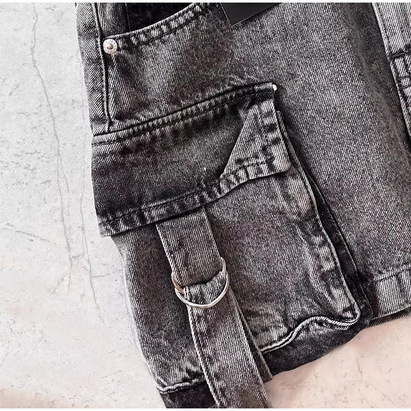 Юбка из денима в стиле ретро Y2K Harajuku Goth Short Skirt Черная мини-юбка с низкой талией Повседневная весна-лето Сексуальная облегающая юбка на бедрах