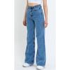 Blue Snow Wash High Waist Wide Leg Jeans