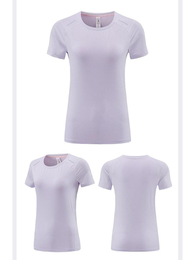 Женская быстросохнущая футболка для йоги с коротким рукавом - Легкий, дышащий фитнес-топ для летнего бега и спорта.