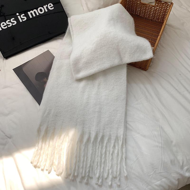 Knitted Scarf Thickened Warm Scarf Women's Winter High-end Warm Scarf Scarf Shawl