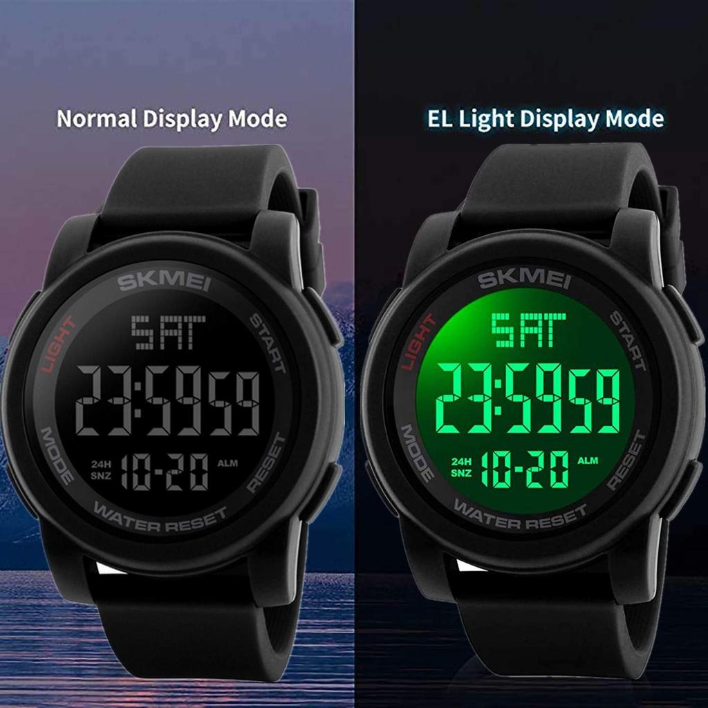 Часы Timever Digital Arm LED Sports Large с простым японским руководством по эксплуатации, водонепроницаемые, мужские спортивные, многофункциональные, секундомер,