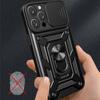 Ударопрочный Бронированный Чехол для iPhone 14 Pro Max Plus Слайдер для Камеры Защитное Кольцо Подставка Чехол для Телефона для iPhone 14pro 14promax 14plus Чехлы