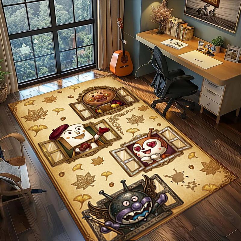 Washable Large Area Rug Bread Superman Non Slip Floor Mat Carpet Gamer Room Bedroom Decor