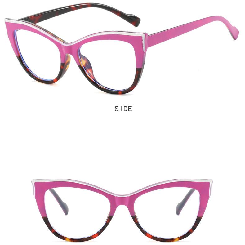 Женские очки Оправа «кошачий глаз» Очки с защитой от синего света Модные плоские очки Оптические очки TR90 Могут быть оснащены оправой для очков для близорукости