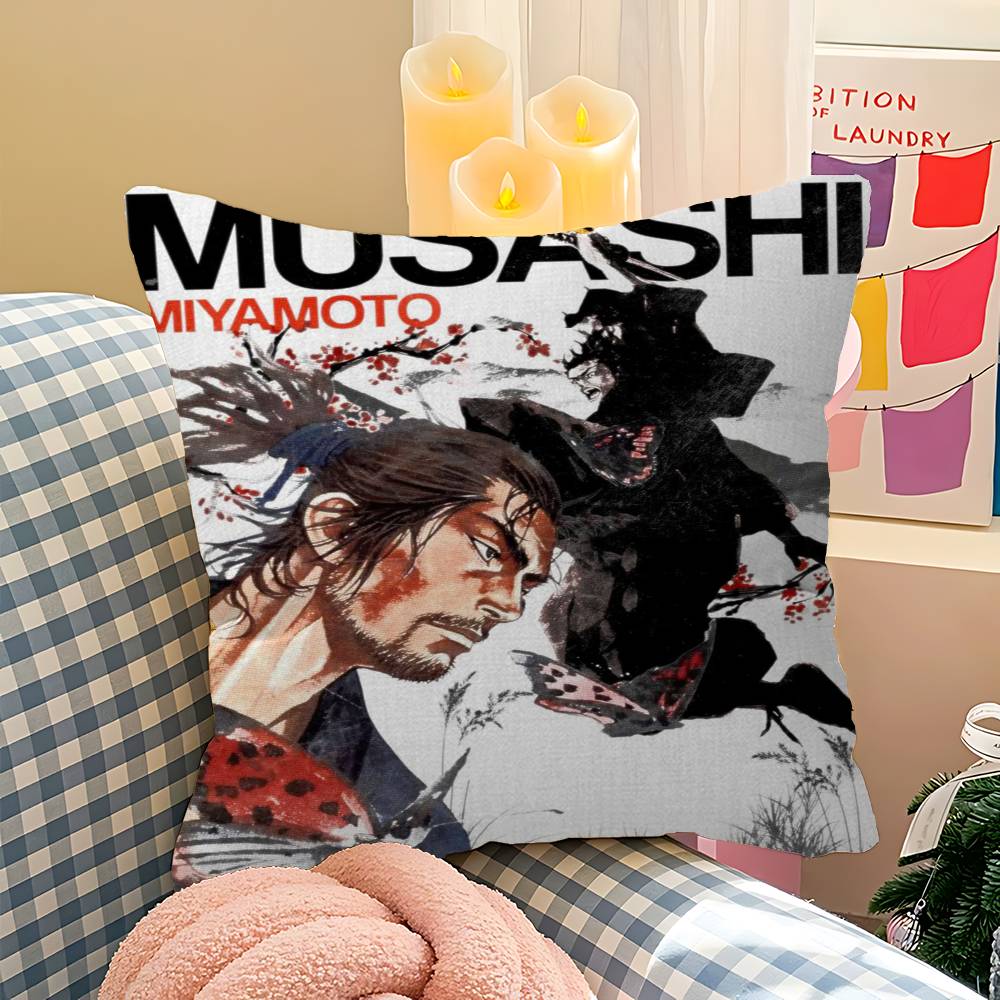 Anime Miyamoto Musashi Vagabond Bushido Warrior pillow cover sofa cushion cover home room decoration children gift