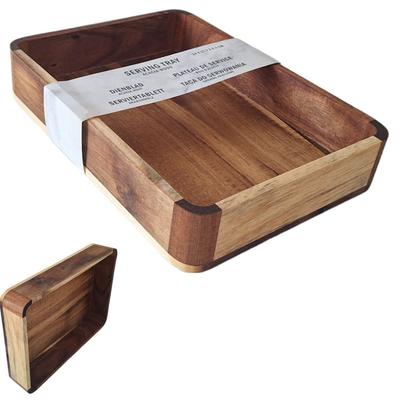 BREAKFAST TRAY WOODEN SERVING BOARD 24x17.7x4.5