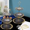 6 Sets Cake Stand Rods 3-Layer Metal Holder Heart-Shaped Design DIY Epoxy Art Wedding Fruit Tray Snack Plate for Desserts Cheese Chocolate