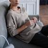 Hirsionsan Elegant Solid Knitted Sweaters Women Autumn Winter Casual Loose Basic Pullovers Female Soft O-neck Long Sleeve Jumper