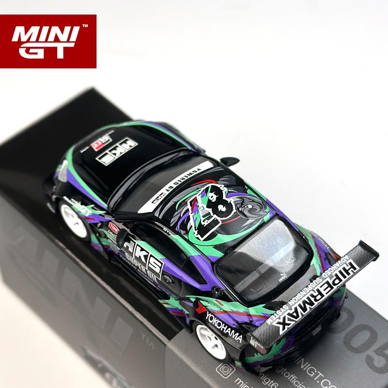 YVAZ6 MINIGT 1:64 Toyota GR86 HKS TYPE R 2022 Токийский Автосалон MGT Литой Модель Автомобиля 1005
