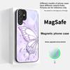 Бабочка из ледяных кристаллов Для Samsung S25 S25 Edge S25Ultra S8 9 10 20 S21 Pro 22 Plus S23 FE S24 Ultra Magsafe Стеклянный чехол для телефона