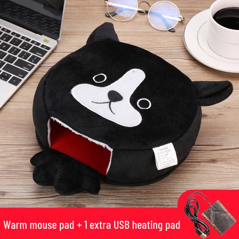 USB Нагреваемый коврик для мыши с поддержкой запястья - Флисовые перчатки-грелки для рук для мужчин