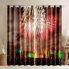 Дешевые индивидуальные 3D-печатные фейерверки, 2 шт., тонкие оконные шторы, занавески для гостиной, спальни, домашнего декора, бесплатная доставка