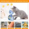 Cat Interactive Feather Toys Pet Bumbler Funny Toy Cat Rolling Teaser Balance Feather Wand Toys Rotating Ball Pets Accessories