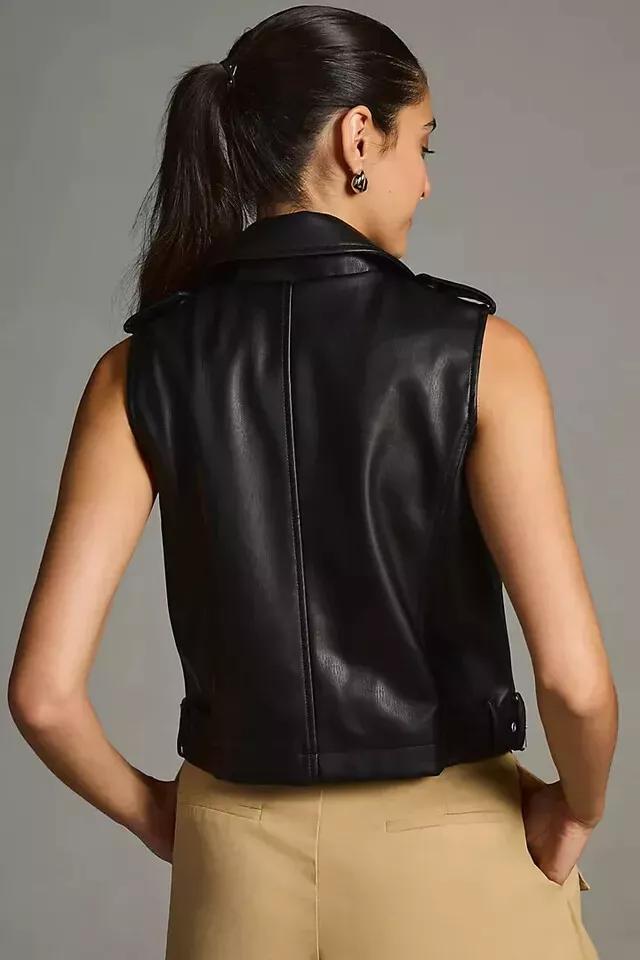 Кожаный Жилет Ручной Работы Классический Женский Черный Жилет Пальто из Натуральной Овчины