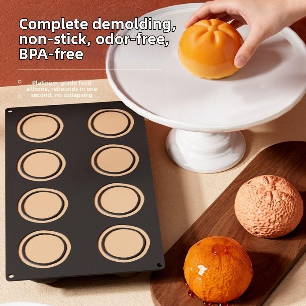 Reusable Orange Shape Cake Mold Non-stick 3D Silicone Mold  Chocolate Ice Cube Biscuit Jelly